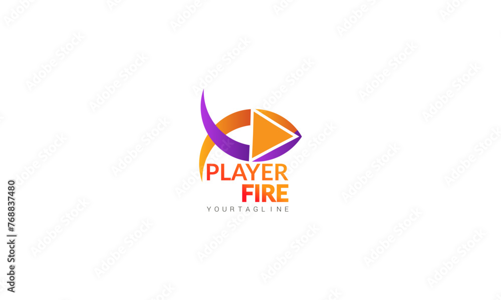 player flat logo best vector simple and elegant design vector Illustration player flat logo best vector simple and elegant design vector Illustration