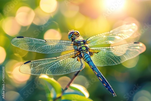 Dragonfly in the wild nature background