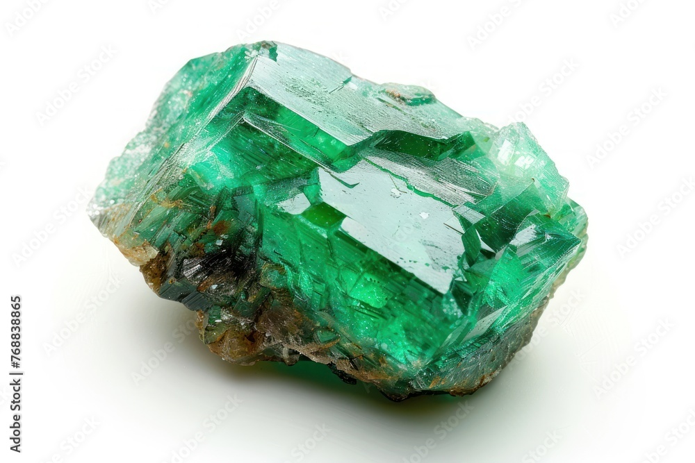 Fototapeta premium Emerald Isolated on white background