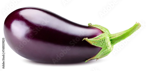 Whole eggplant, vegetable isolated on white background