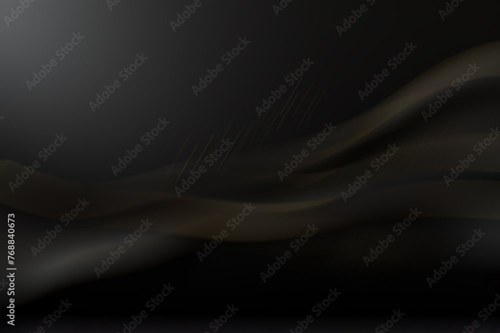 black elegant background with wave gold line modern luxury - obrazy, fototapety, plakaty 