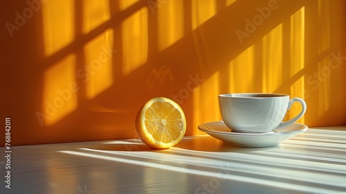 cup of hot lemon tea