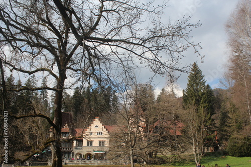 Sinaia cityscapes, houses, Peleş Castle, Carpathian Landscape.
Sinaia Romania