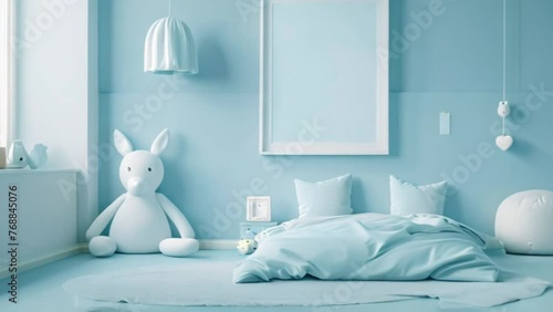 video blue children's bedroom