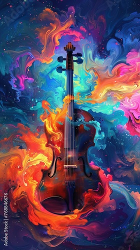 A realm where music can be seen and colors heard, blending senses into a symphony of perception photo