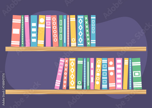 world book day shelves with books