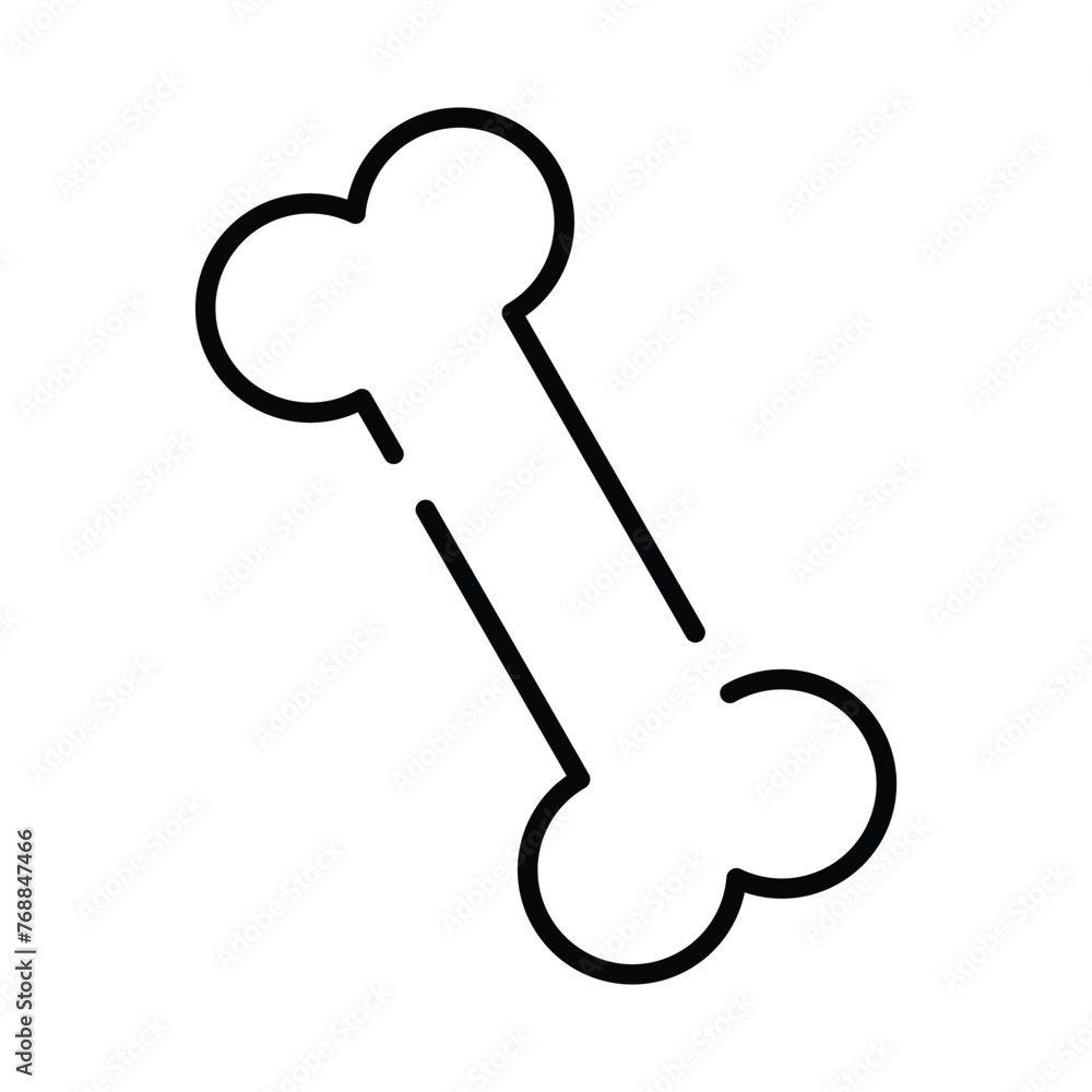 Dog bone icon template black color editable. Dog bone symbol vector sign isolated on white background. Simple logo vector illustration for graphic and web design. Vector illustration. Eps file 350.