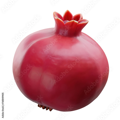 Pomagranate Fruit Isolated 3d Render Illustration