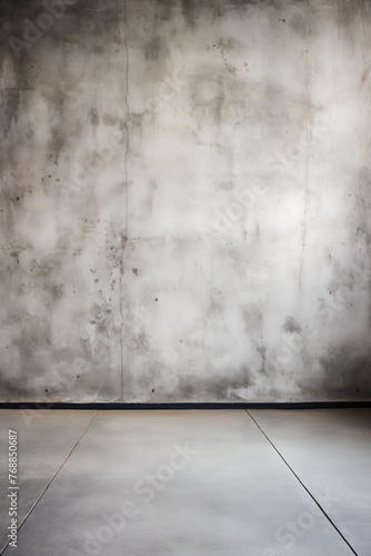 Grey concrete wall and grey floor texture background