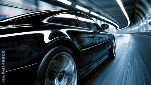 Dynamic motion blur of a sleek car in a tunnel © Татьяна Макарова
