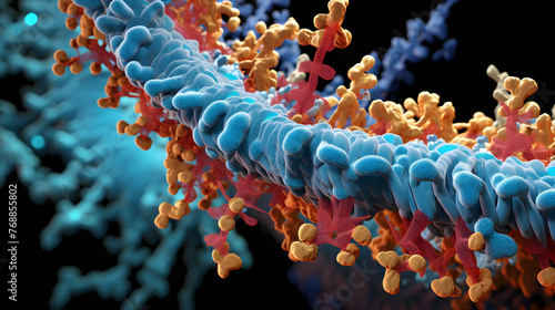 Detailed Representation of the Microscopic Structure of the Ebola Virus photo