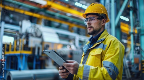 Engineering uses tablets in industrial plants.