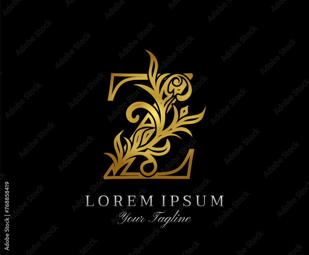 Obraz premium Luxury Golden Z letter design. Classic Letter Z Design Vector..