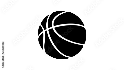 basketball ball, black  isolated silhouette photo