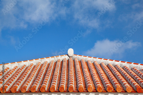 沖縄の赤瓦の屋根