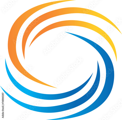 swirl technology abstract vector logo circle abstract design element