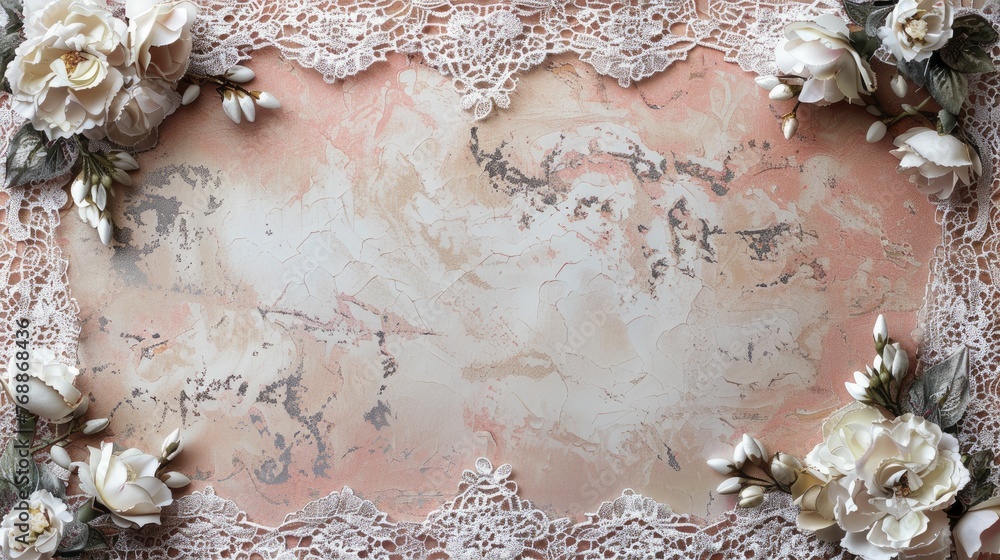 Delicate Lace middle space, border frame with Victorian Tea Room theme, ideal for bridal accessories and elegant home decor product displays. Delicate Lace middle space, border frame with Victorian Tea Room theme, ideal for bridal accessories and elegant home decor product displays.
