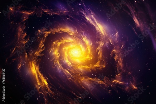 Majestic spiral galaxy in space