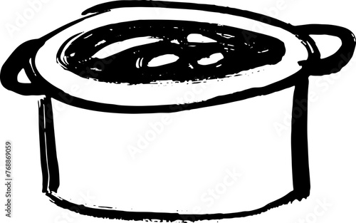 Dry Brush Ink Soup Pot Icon