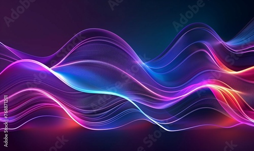Neon Sound Wave Background
