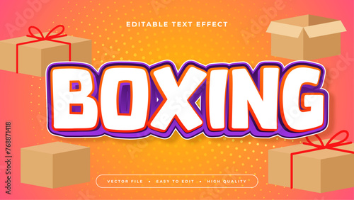 Colorful boxing 3d editable text effect - font style