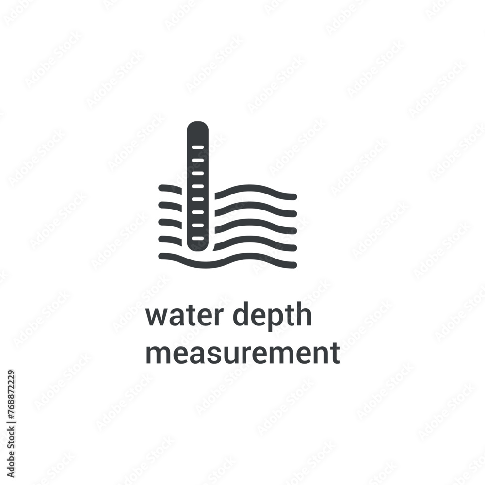 vector illustration of water depth measurement lines, flat design. vector illustration of water depth measurement lines, flat design.