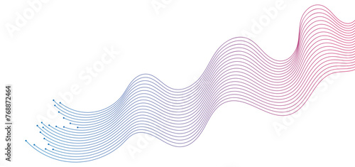 Abstract wavy lines background element. Suitable for AI, tech, network, science, digital technology theme
