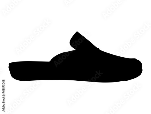 Fitflop silhouette vector art white background