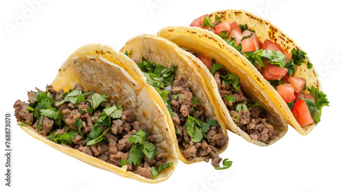 Beef Tacos on Transparent Background PNG