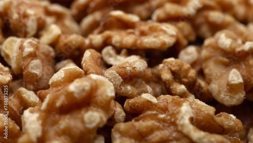 close up of shelled walnuts