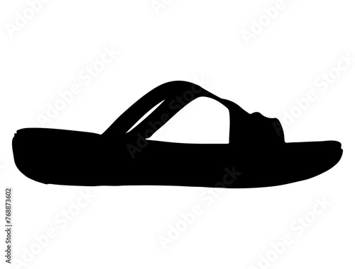 Fitflop silhouette vector art white background