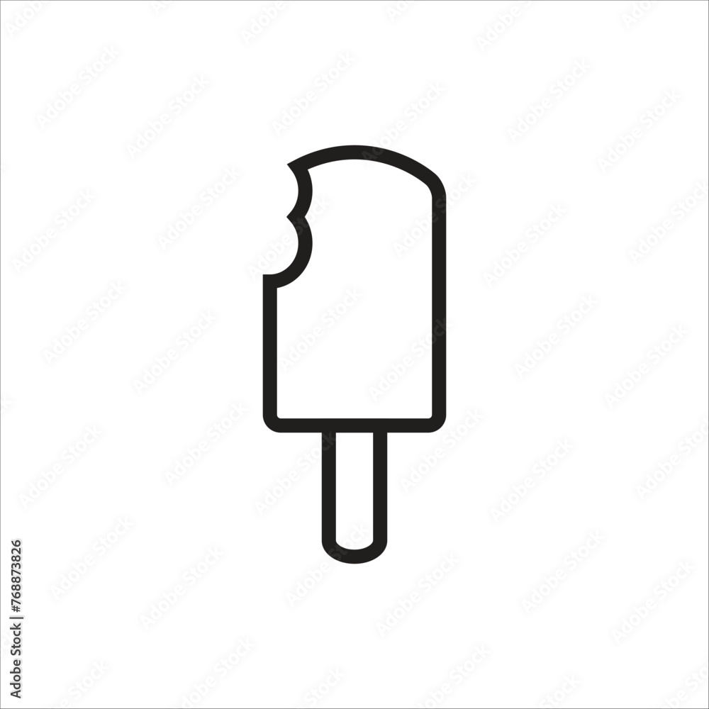 ice cream vector icon line template ice cream vector icon line template