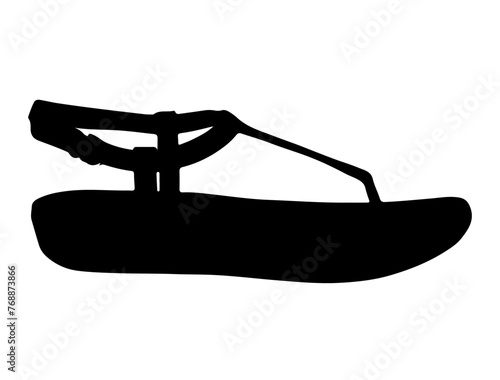 Fitflop silhouette vector art white background