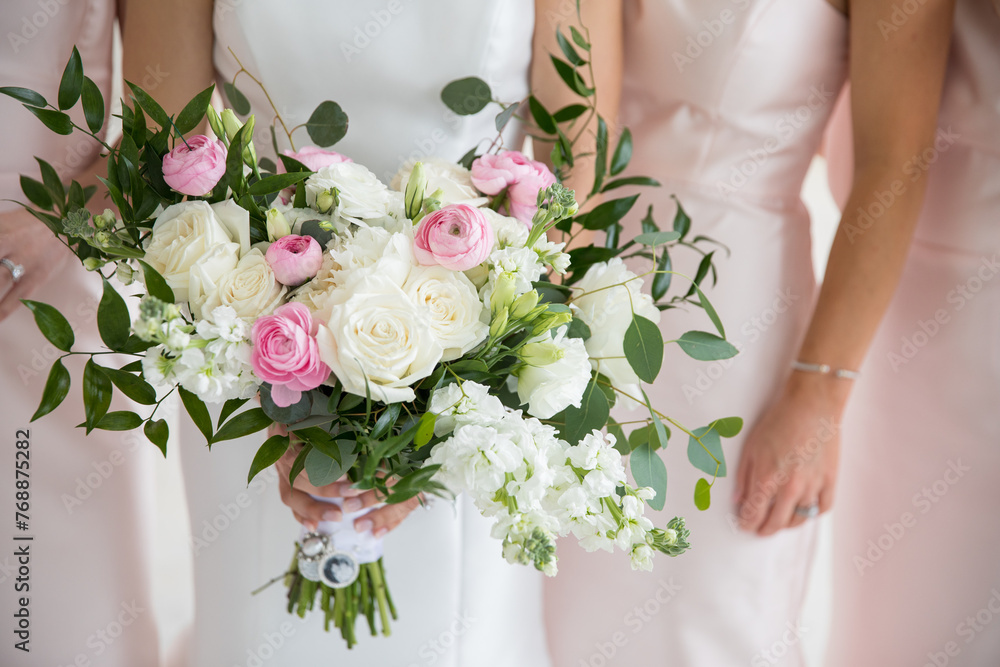 Pink and Cream Wedding Bouquet Pink and Cream Wedding Bouquet