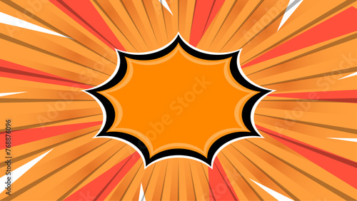 White orange and black vector abstract retro comic style background. Vector illustration for superhero design, web, banners, posters, cards, wallpapers