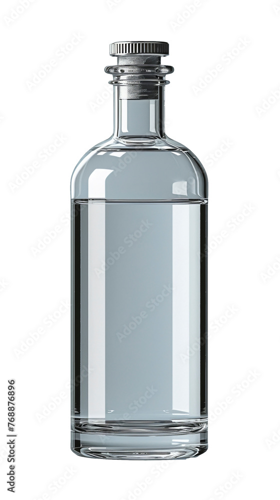 Clear Glass Bottle With Silver Top Clear Glass Bottle With Silver Top