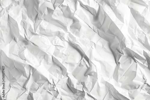 A white paper with a rough texture and a crumpled appearance photo