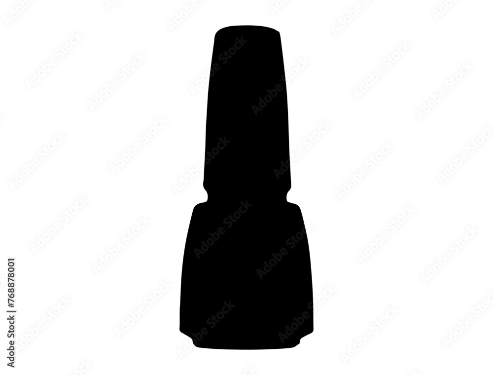 Nail polish bottle silhouette vector art white background Nail polish bottle silhouette vector art white background