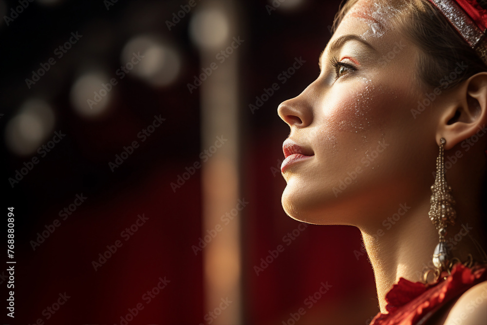 Fototapeta premium Movie scene stylized picture image made with Generative AI tools amazing circus performance actor trick tent