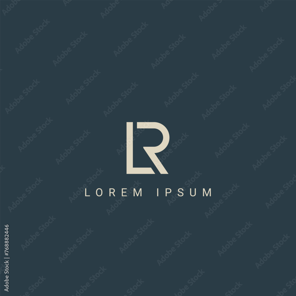 Abstract RL LR letter simple style logo design vector template Abstract RL LR letter simple style logo design vector template