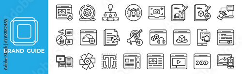 Brand  Guide icon set for design elements
