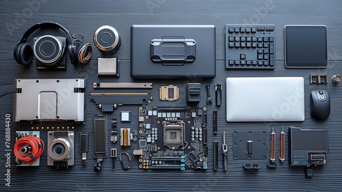 components for a personal computer and an efficiency tester. computer repair, service recovery warranty,