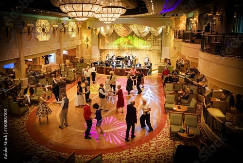 Dance Enthusiasts on the Cruise Ship