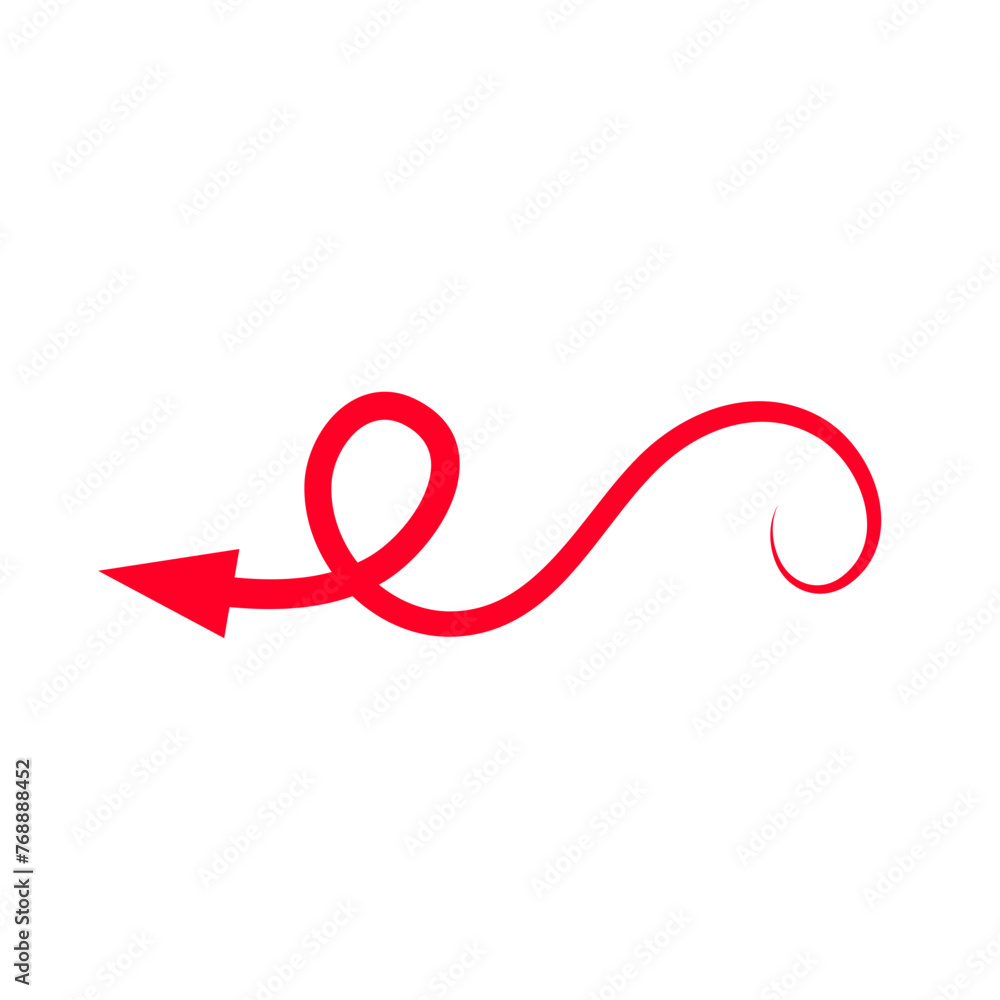 Red Curved Arrow Red Curved Arrow