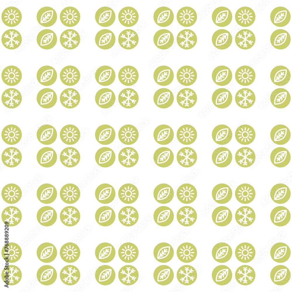 Seamless wallpaper pattern with seasons icon