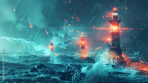 DDoS Mitigation Lighthouses: Weathering Volumetric Assaults and conceptual metaphors of Weathering Volumetric Assaults