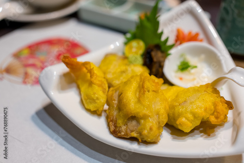 Deep fry fish fillet on the plate