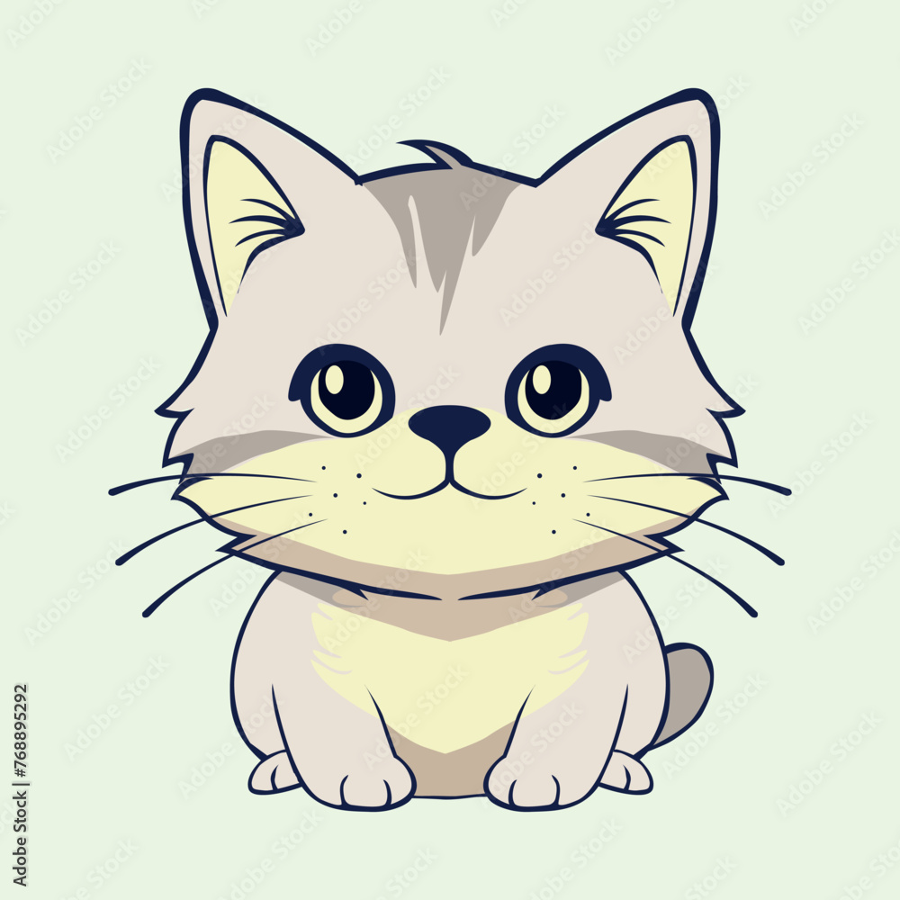 Cute and adorable cat illustrations can be used for t-shirts, icons and various others