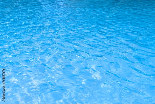 blue water wave texture in swimming pool