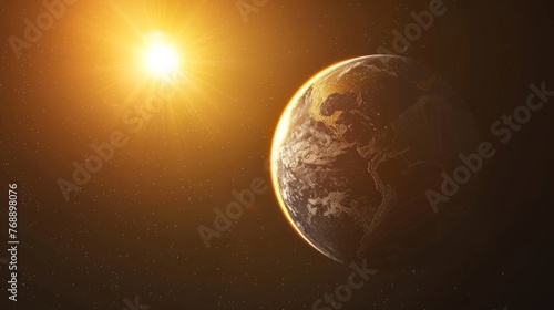 Sunrise Over Earth From Space